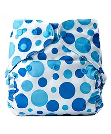 Bumberry Cloth Diaper Cover With One Bamboo Insert - Blue Dots