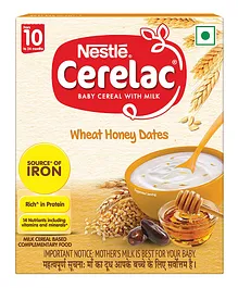 Nestle CERELAC Baby Cereal with Milk Wheat Honey Dates From 10 Months 300 gm Bag In Box Pack