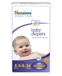 Himalaya Baby Diapers Tape With Anti Rash Shield Small - 54 Pieces
