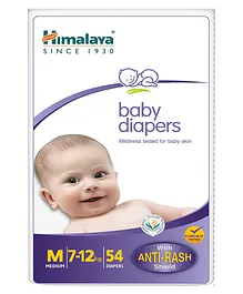 Himalaya Baby Diapers Tape With Anti Rash Shield Medium - 54 Pieces