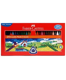Faber Castell Erasable Plastic Crayons - Pack Of 25