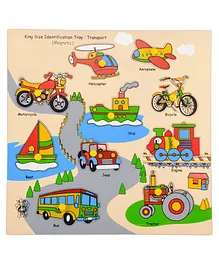 Skillofun Wooden Magnetic Kingsize Transport Puzzles - 10 Pieces