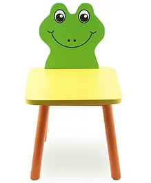 Skilloffun Wooden Chair Frog Design -  Green