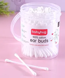 Babyhug Cotton Buds - 100 Pieces (Product Packaging May Vary)