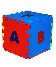 Cutez Cubes Interlocking Mat Cum Stool - Multicolour