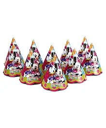 Disney Minnie Mouse Club House Paper Cap pack Of 10 - Multi Color