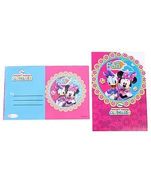 Disney Minnie Club House Die Cut Invitation & Envelopes Pack Of 10 - Pink & Blue