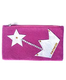 Crown Design Stationery Pouch - Pink