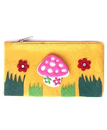Li'll Pumpkins Mushroom Design Stationery Pouch - Yellow