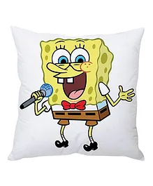 Stybuzz SpongeBob With Mike Cushion Cover White Yellow - FCC00016
