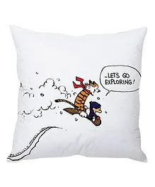Stybuzz Let's Go Exploring Print Cushion Cover White - FCCS00001