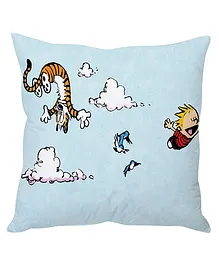 Stybuzz Tiger And Clouds Cushion Cover Light Blue - FCCS00007