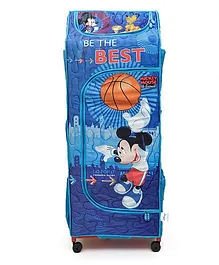Mickey Mouse And Friends Kids Portable Wardrobe With Wheels - Blue