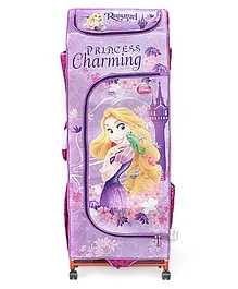 Disney Princess Rapunzel Kids Portable Wardrobe With Wheels - Purple