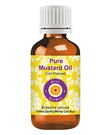 Deve Herbes Pure Mustard Oil Brassica juncea 100% Natural Therapeutic Grade Pressed - 100 ml