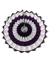 Prettyurparty Polka Dots Paper Fans - Purple