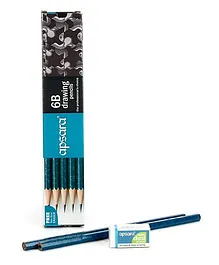 Apsara 6B Grade Graphite Pencils - Pack of 10