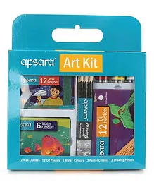 Apsara Complete School Art Kit Pack of 1 - 36 Pieces (Packaging May Vary)