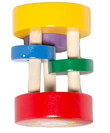 Shumee Wooden Sunny Rattle - Multi Color