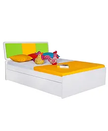 Alex Daisy Young America Wooden Queen Size Bed - Yellow and Green