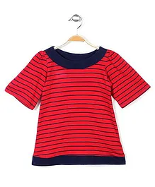 The Dragon & the Rabbit Banded Top - Red
