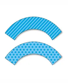 Prettyurparty Airlines Cupcake Wrappers- Blue