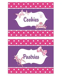 Prettyurparty Ballerina Food Labels- Pink and Purple