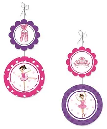 Prettyurpart Ballerina Danglers- Pink and Purple