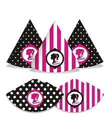 Prettyurparty Barbie Party Hats- Pink and Black