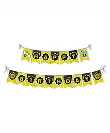 Prettyurparty Bumble Bee Bunting- Black and Yellow