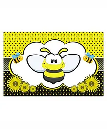 Prettyurparty Bumble Bee Table Mats- Black and Yellow