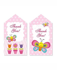 Prettyurparty Butterfly Thankyou Cards- Pink