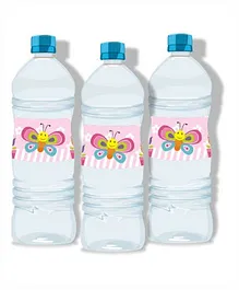 Prettyurparty Butterfly Water Bottle Labels- Pink