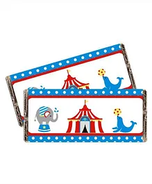 Prettyurparty Carnival Chocolate Wrappers- Blue and Red