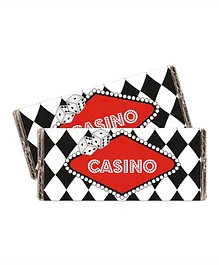 Prettyurparty Casino Chocolate Wrappers- Black and Red