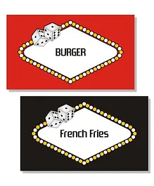 Prettyurparty Casino Food Labels- Black and Red