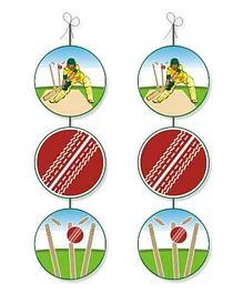 Prettyurparty Cricket Theme Danglers - Multicolor