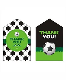 Prettyurparty Football Thankyou Cards- Green and Black