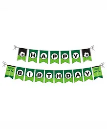 Prettyurparty Football Bunting- Green and Black