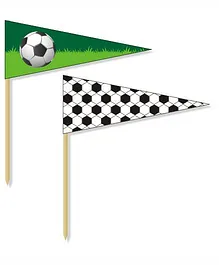 Prettyurparty Football Toothpicks- Green and Black