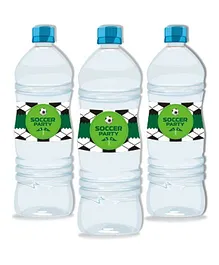 Prettyurparty Football Water Bottle Labels- Green and Black