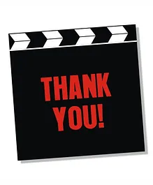 Prettyurparty Hollywood Thankyou Cards- Black and Red