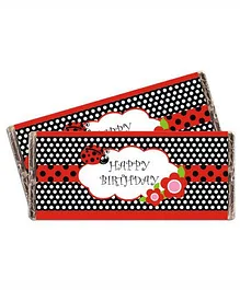 Prettyurparty Lady Bug Chocolate Wrappers- Black and Red