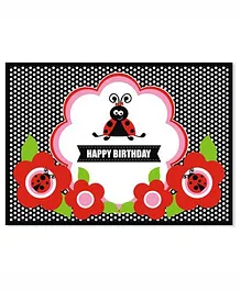 Prettyurparty Lady Bug Table Mats- Black and Red