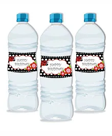 Prettyurparty Lady Bug Water Bottle Labels- Black and Red