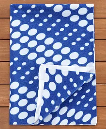 Quick Dry Laminated Fabric Bed Protector Circle Print Medium - Blue