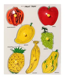 Little Genius Wooden Fruit Tray - Multicolor