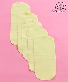 Babyhug  Muslin Cotton Cloth Nappy Insert  Pack Of 5 - Lemon