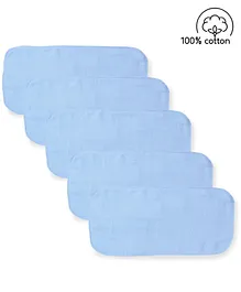 Babyhug  Muslin Cotton Cloth Nappy Insert  Pack Of 5 - Blue