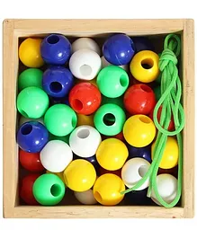 Little Genius Plastic 50 Beads Set - Multicolour